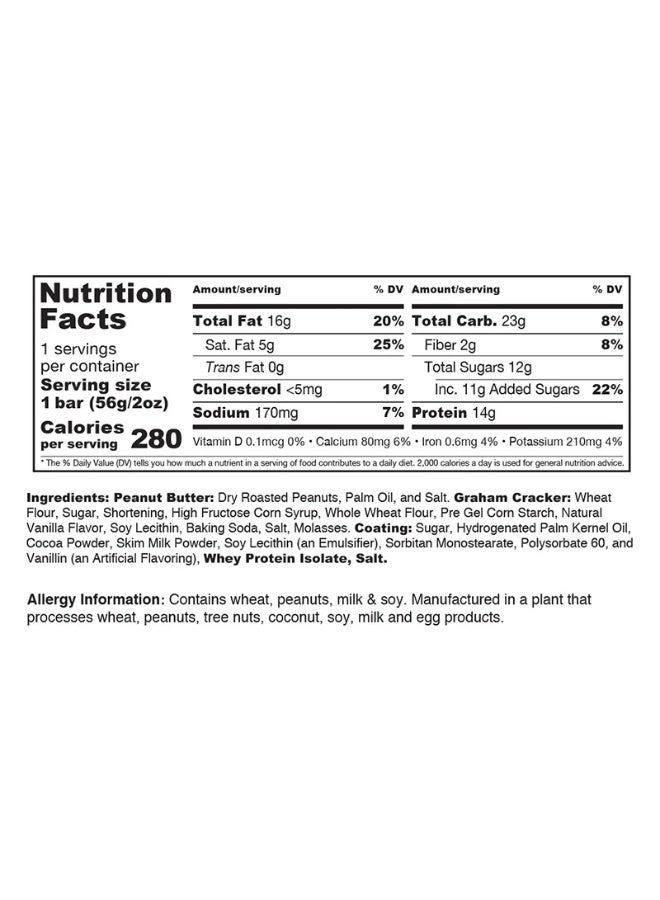 Mf Muscle Sandwich Protein Bar Creamy Peanut Butter Pack of 12 - Image 2